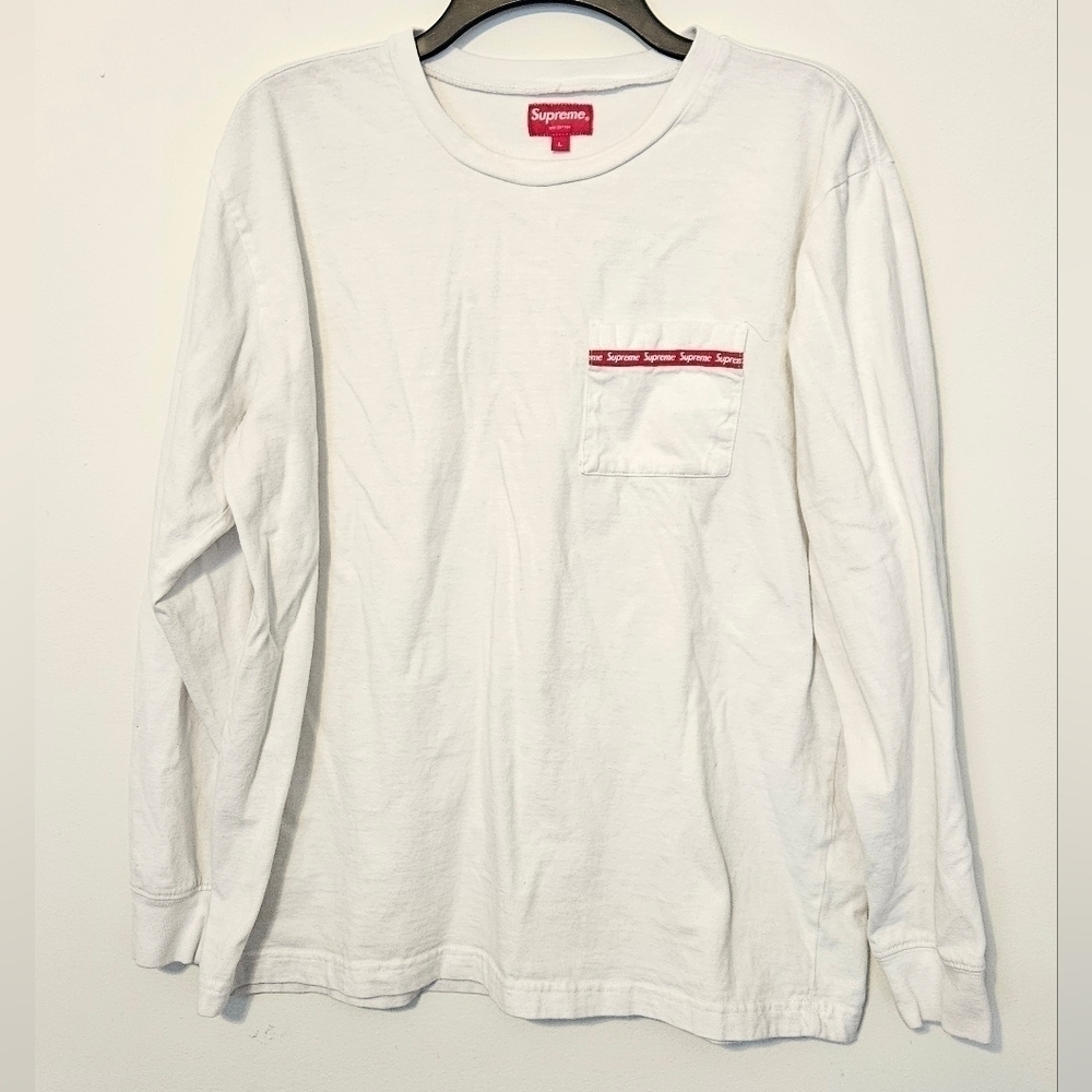 Supreme 💯 Cotton Long Sleeve Pullover Size Large